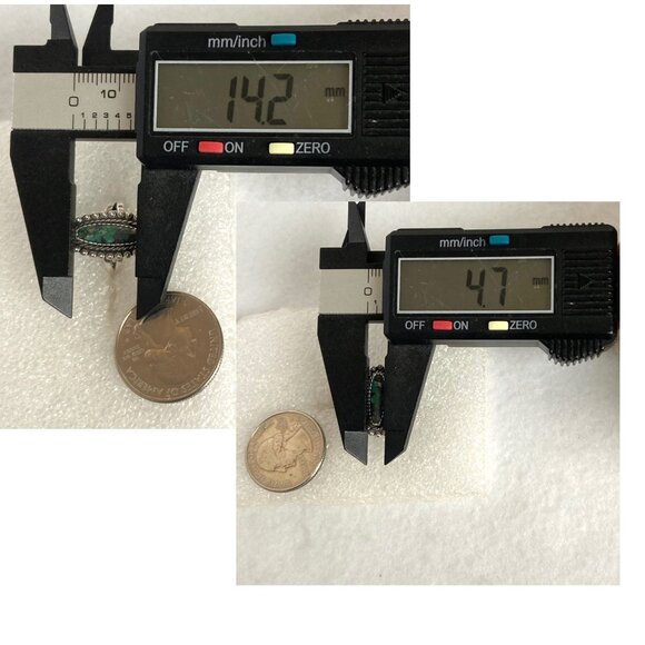 VTG Bell Trading Sterling Silver 925 Southwest Style Green Turquoise Ring 5.25 - Picture 11 of 16